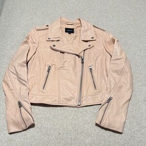 Lamarque Blush Leather Jacket